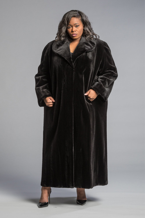 Black Sheared Mink F/L Coat w/Blackglama Collar - Dittrich Furs