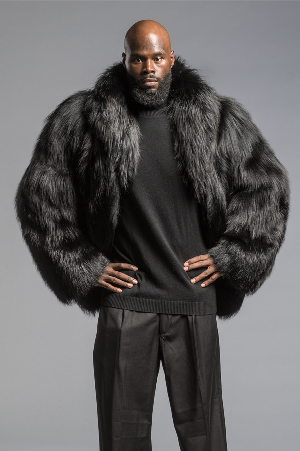 Black Dyed Silver Fox Jacket - Dittrich Furs