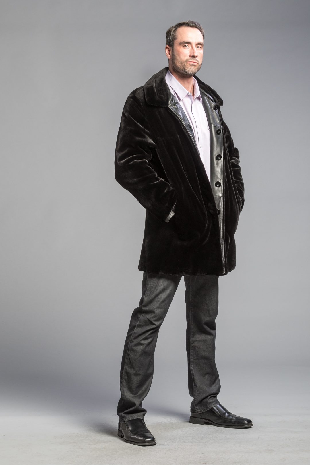 Black Sheared Mink Car Coat - Dittrich Furs